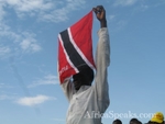Flying the Trinidad and Tobago flag high