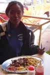 Kimberly tastes the Kenyan cuisine