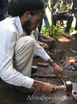 Tyehimba moulding the heated tool