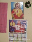 Posters of the White Jesus in the office