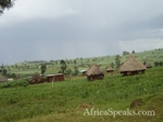 Mud huts near Mt. Elgon