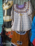 Garments at a shop in the Ugandan Border Market