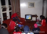 Attentive Trinibagonian football fans in Kenya