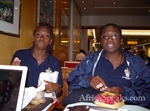 Renee and Akilah in Gatwick Airport