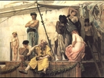 Painting entitled "The Slave Market" Oil on canvas (Author: Gustave Clarence Rodolphe Boulanger 1824-1888)

